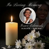 Black Professional In Loving Memory Video Tribute Instagram Post template
