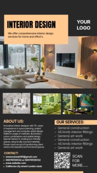 Black Professional Interior Design Promotion Instagram Story template