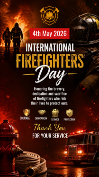 Black International Firefighters' Day Instagram Story Template