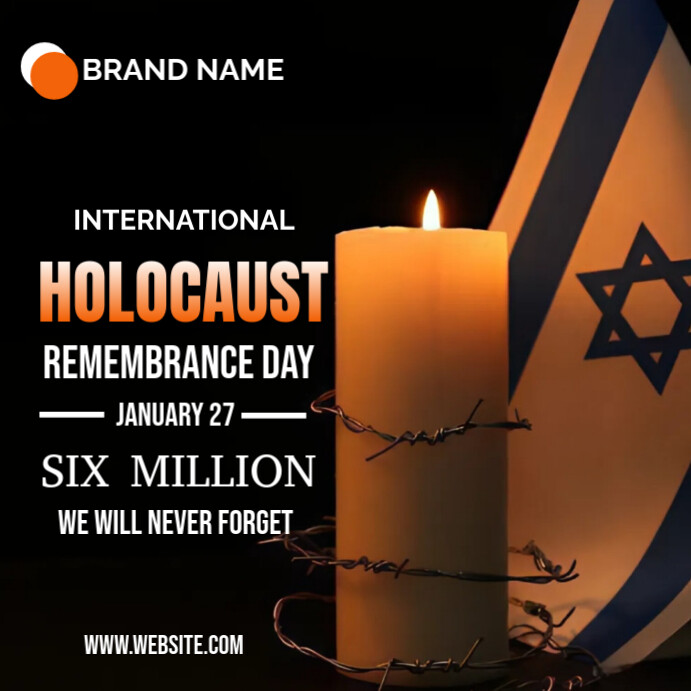 Black Professional International Holocaust Day Instagram Post Template ...
