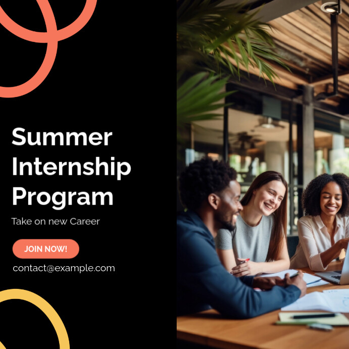 Black Professional Internship Program Instagram Post Template Instagram ...