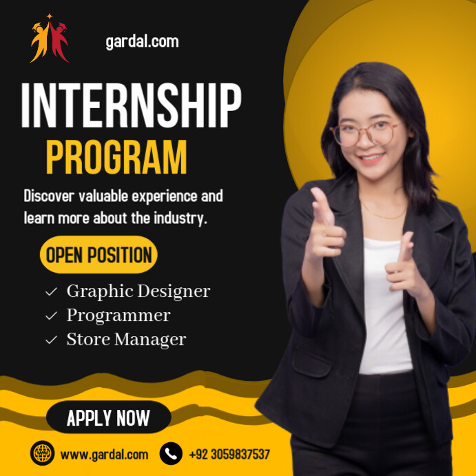 Intern Poster Examples Black Professional Internship Program Poster Design Instagram Post ...
