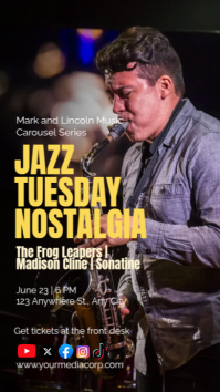 Black Professional Jazz Instagram Story template