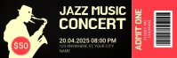 Black Professional Jazz Music Concert Twitter Banner template