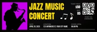Black Professional Jazz Music Concert Twitter Banner template