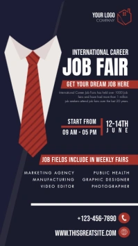 Black Professional Job Fair Instagram Story template