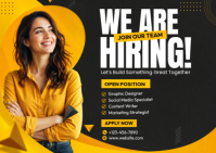 Black Job Recruitment Postal Template