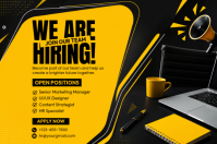 Black Job Recruitment Poster Template