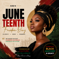 Black Professional Juneteenth Celebration Instagram Post template