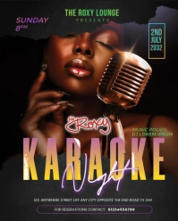 Black Professional Karaoke Flyer  Instagram Portrait template