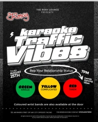 Black Professional Karaoke Night Fkyer Instagram Portrait template