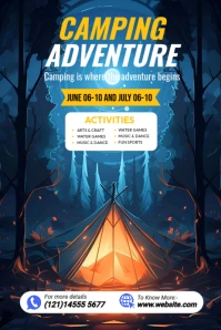 Black Professional Kids Winter Camp Pinterest Graphic template