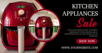 Black Professional Kitchen Appliances Sale Facebook Shared Image template