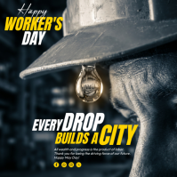 Black Professional Labor Day Celebration Instagram Post Instagram-Beitrag template