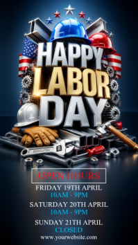 Black Labor Day Celebration Instagram Story Template