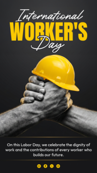 Black Professional Labor Day Instagram Story template