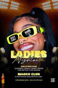 Black Professional Ladies Night Life Template  Pinterest Graphic