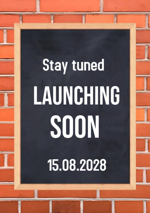 Launching Soon Notification Black Professional Lauching Soon A4 Template | PosterMyWall