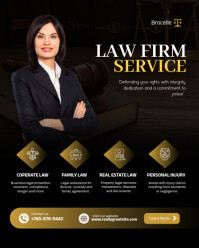 Black Professional Law Firm Service Instagram Portrait template