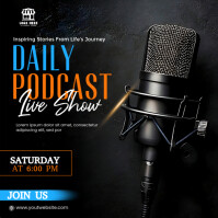 Black Professional Live Podcast Flyer  Instagram Post template