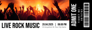 Preto Live Rock Music Event Twitter-header Template
