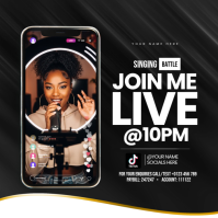 Black Professional Live Singing Battle Tiktok Live Instagram Post template