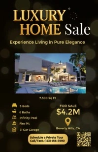 Black Professional Luxury Home Ad Template Tabloid