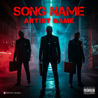 Black Hip Hop Album Cover Portada de Álbum Template