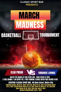 Black Professional March Madness 2025 Pinterest Graphic template