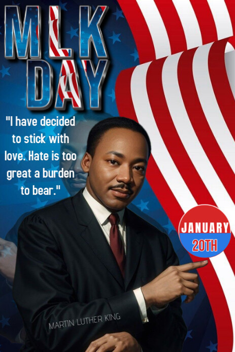 Black Professional Martin Luther King Celebration  Pinterest Graphic template
