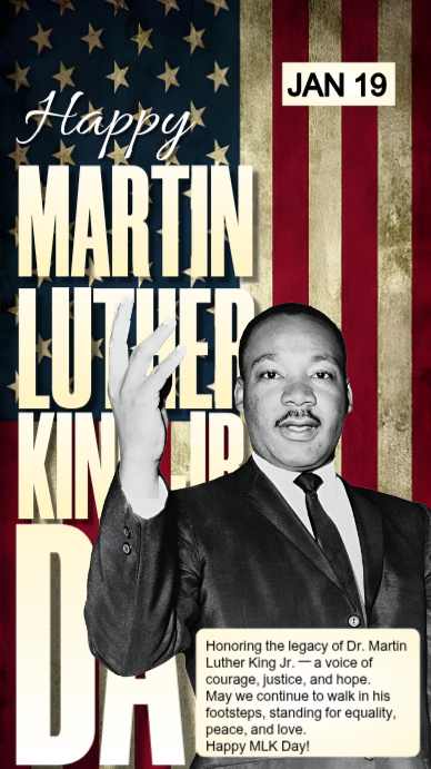 Black Professional Martin Luther King Jr Day Instagram Story Template ...