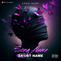 Black Professional Mask Album Cover template