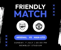 Black Professional Match Day Flyer Medium Rectangle template