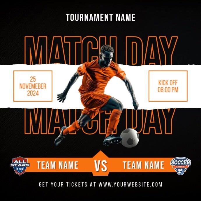 Soccer Match Day Instagram Ad Template | PosterMyWall