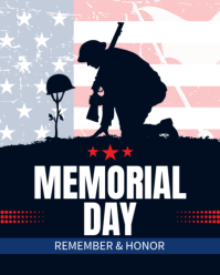 Black Professional Memorial Day Instagram Portrait template