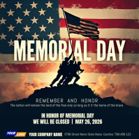 Black Professional Memorial Day Instagram Post template