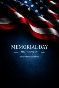 Black Professional Memorial Day Poster template
