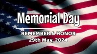 Black Professional Memorial Day Videos  Digit Цифровой дисплей (16 : 9) template