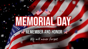 黑色 Memorial Day Digitalt display Template