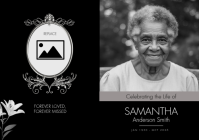 Black Memorial Service A3 Template