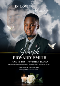Negro Memorial Service A4 Template