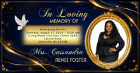 Black Professional Memorial Service Facebook Shared Image template