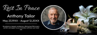 Black Memorial Service Ikhava Yesithombe se-Facebook Template