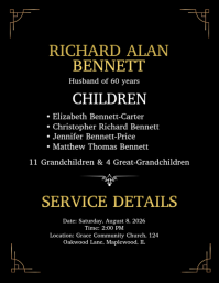 Black Memorial Service ใบปลิว Template - Page 3