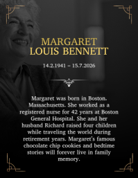 Black Memorial Service ใบปลิว Template - Page 2