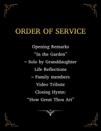 Black Memorial Service ใบปลิว Template - Page 4