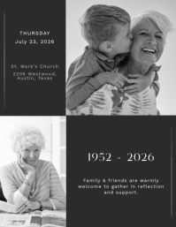 Noir Memorial Service Flyer Template - Page 2