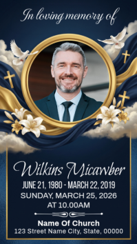 Black Professional Memorial Service Instagram Story template