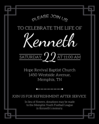 Black Memorial Service Instagram Portrait Template - Page 2