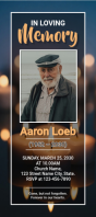 Black Professional Memorial Service Rack Card Kartu Rak template